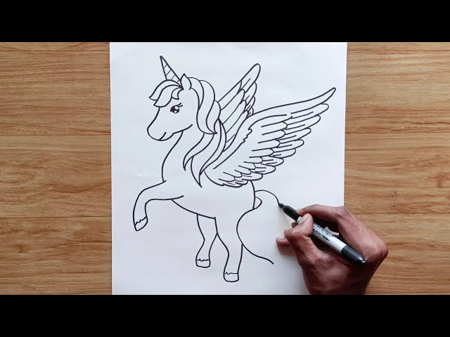 Baby unicorn face drawing within 5- minutes, recommended for kids | Unicorn  drawing, Unicorn painting, Unicorn sketch