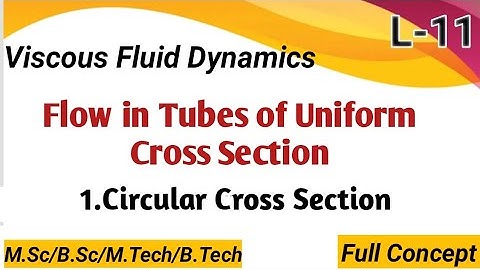 Circular Cross-section | Flow in Tubes of Uniform Cross Section, Viscous fluid dynamics | M.Sc Final