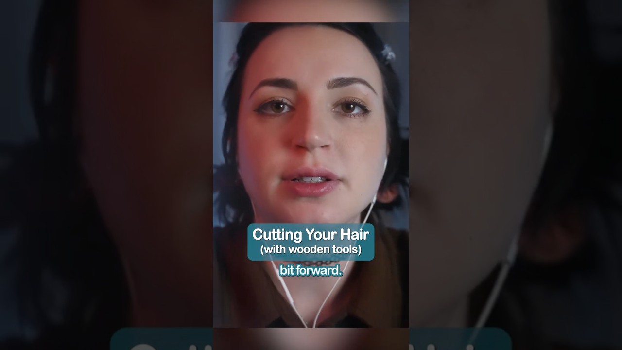 ASMR Haircut (with wooden tools) #asmr #shorts