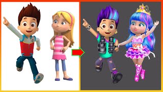 Transforming Ryder And Katie Into My Little Pony Twilight Sparkle And Rarity A Paw Patrol Glow Up