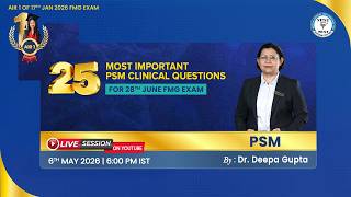 25 MOST IMPORTANT PSM CLINICAL QUESTIONS FOR 28TH JUNE 2026 FMG EXAM
