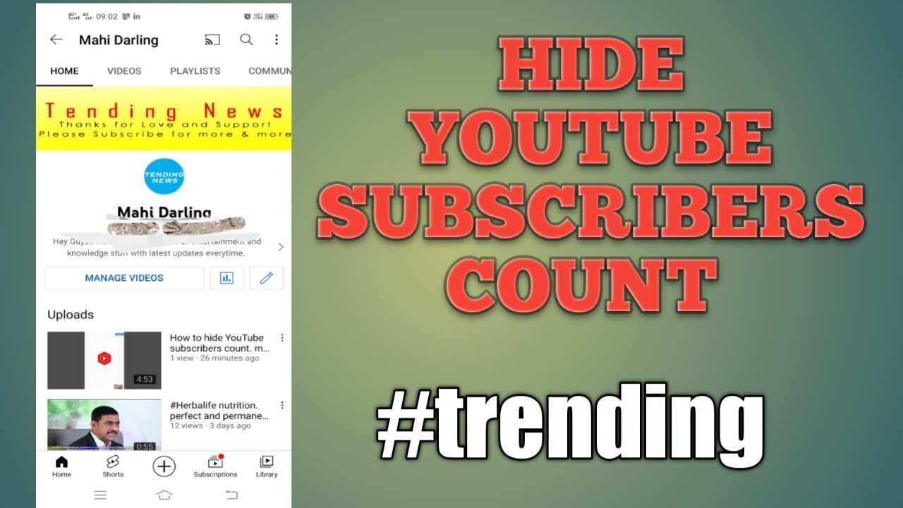 How to hide YouTube subscribers count. make your subscribers count ...