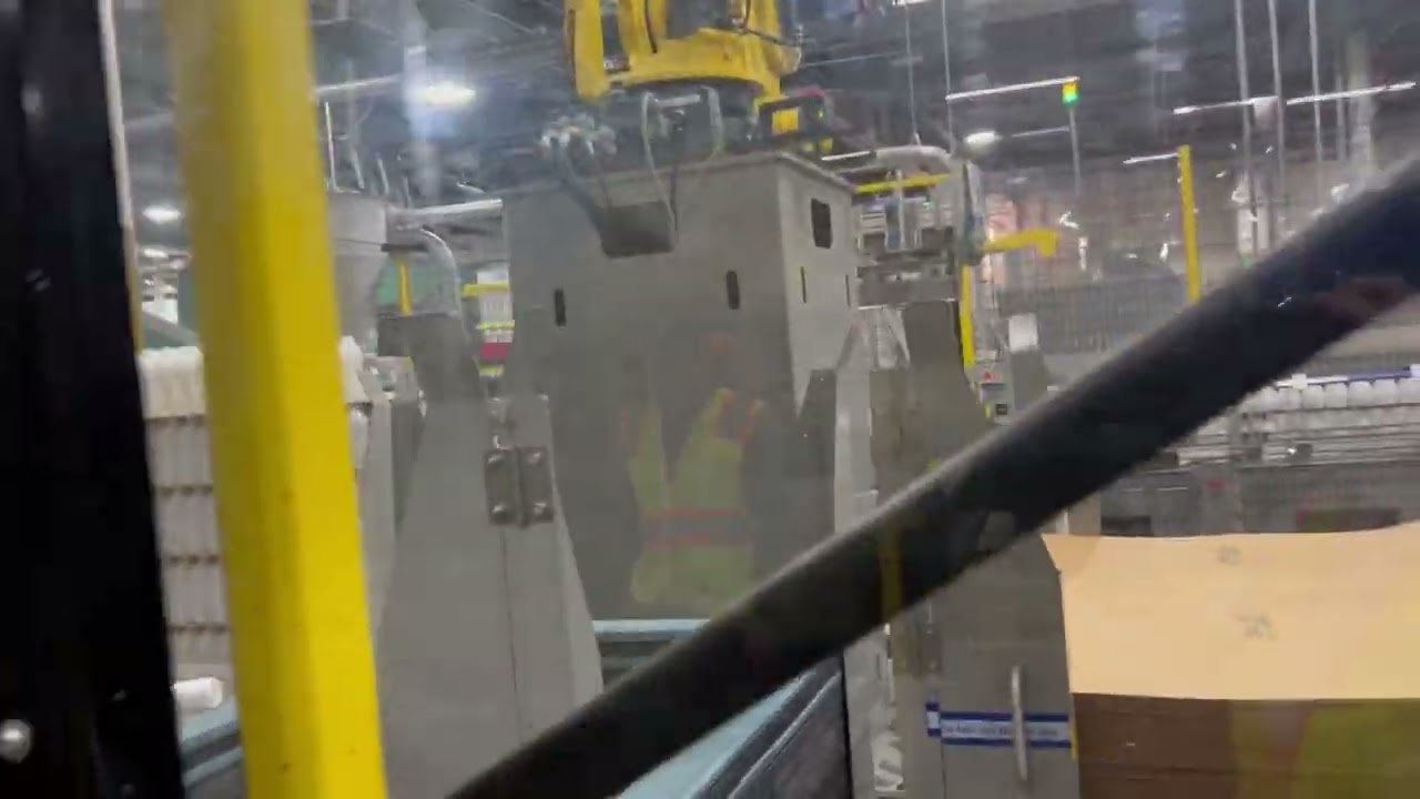 Dyco Robotic Palletizing System Automatic Pallet Dispenser, Automatic Tier Sheet Dispenser, Conveyor