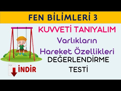 Varlıkların Hareket Özellikleri Testi | 3. Sınıf Fen Bilimleri