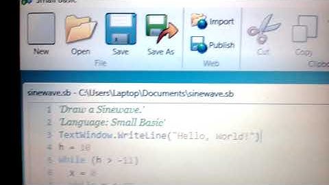 MS Small Basic Program to draw a Sine Wave.