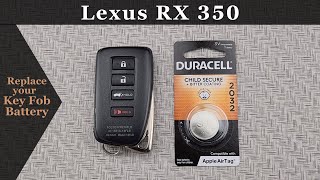 Player Profile How to Replace a 2020-2022 Lexus RX 350 Key Fob Battery
