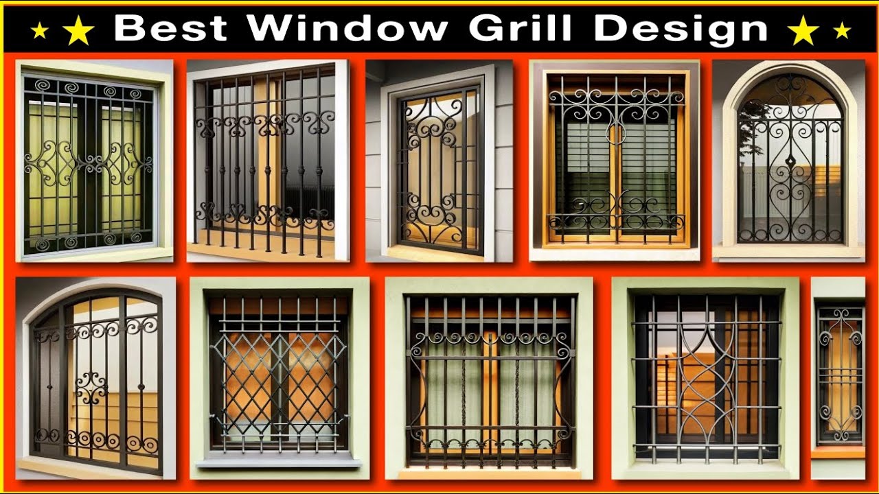 Beautiful window grill design | Best window grill design 2025 | Grill  simple design photo, image size:1280x720