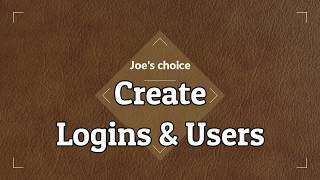MS SQL access control Part 1: Create Logins & Users