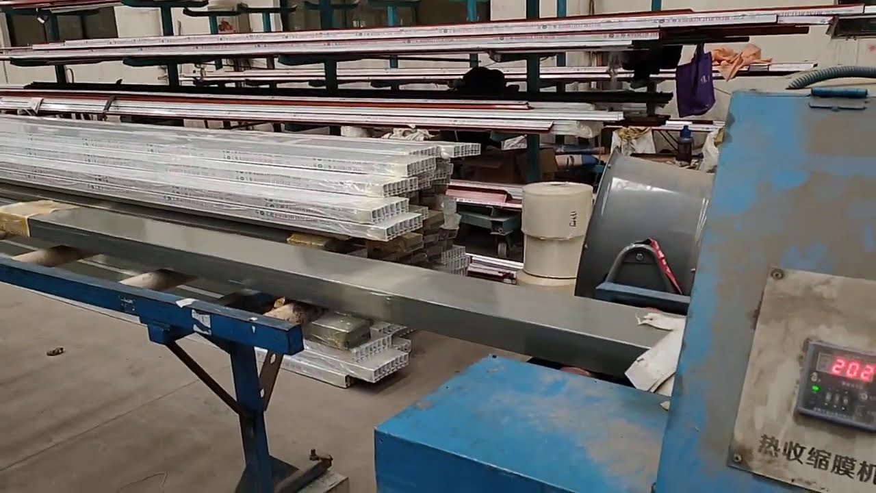 Aluminium profile package shrink film 1 YouTube