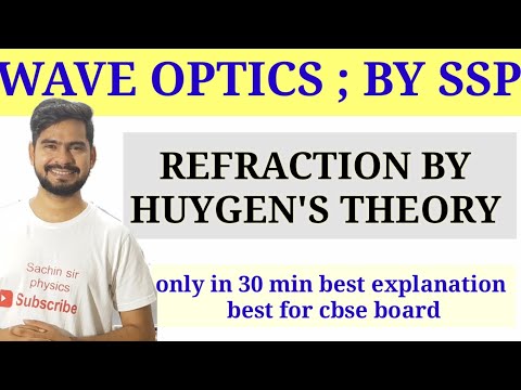 2.Refraction using huygen's theory | wave optics