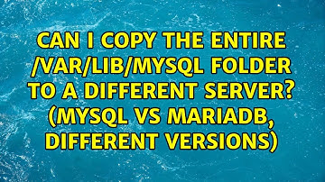 Can I copy the entire /var/lib/mysql folder to a different server? (mysql vs mariadb, different...