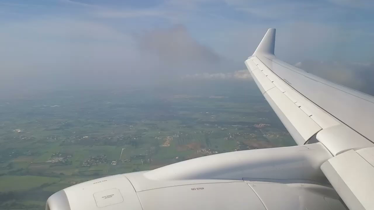 Airplane Landing in Rome, Italy, from London City Airport - Raw Footage