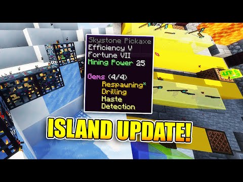 island update + pickaxe upgrades.. (SkyBlock #17)