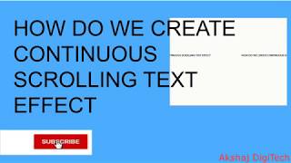 How do we create continuous scrolling text effect in power point 2010 in hindi