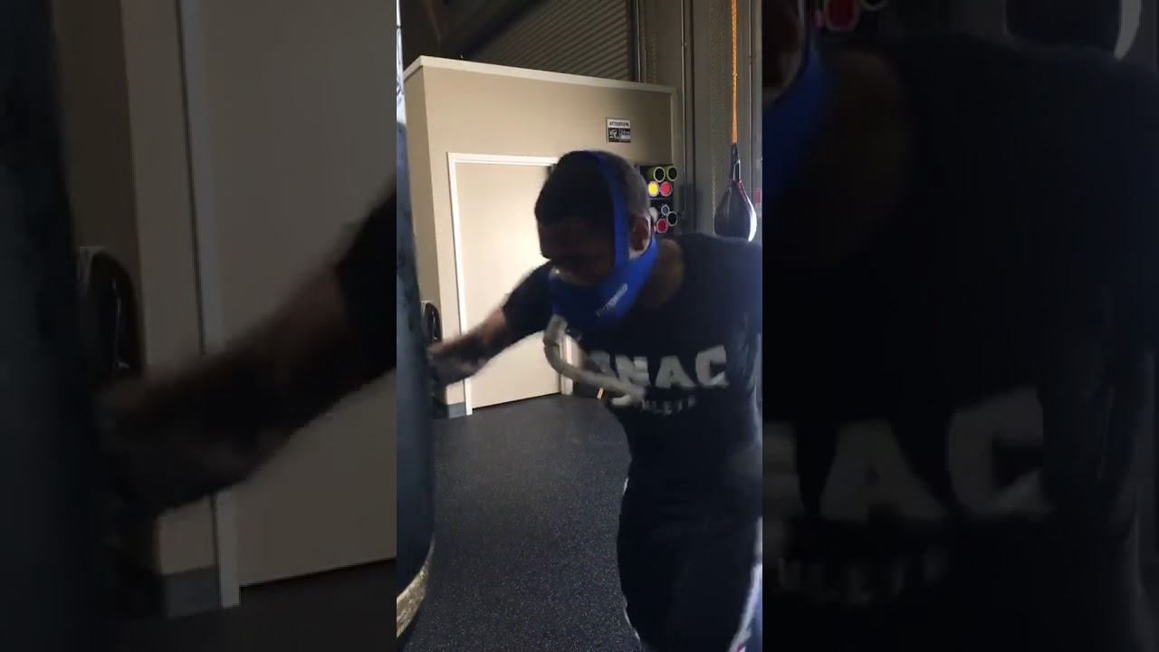 Mask on Devin Haney back in the Gym Going Brazy