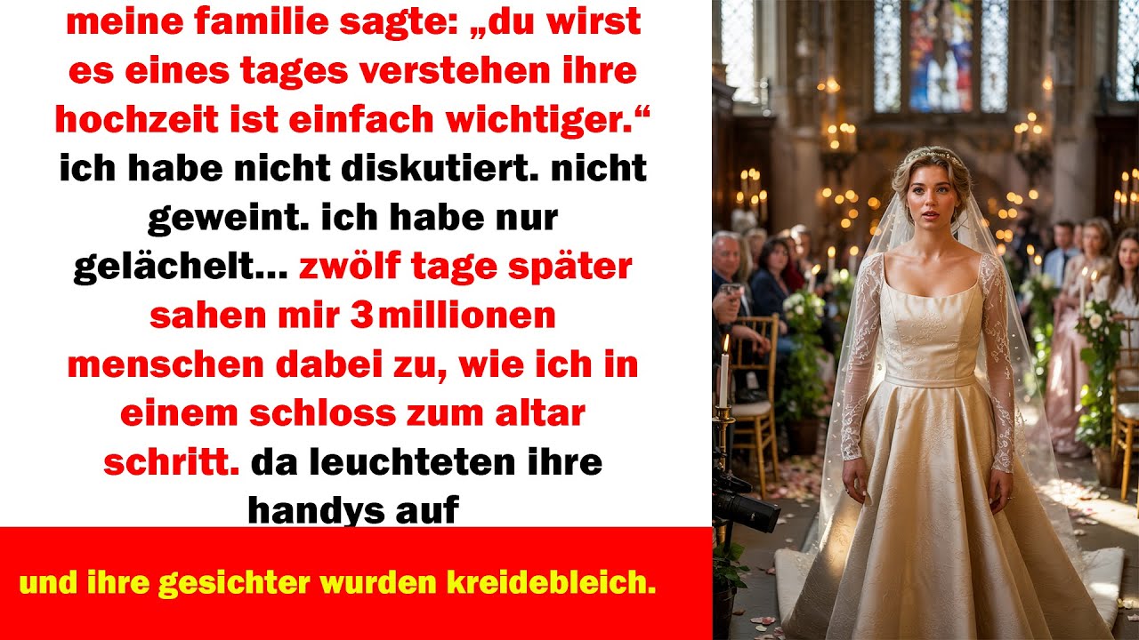 sie sagten, ihre hochzeit sei wichtiger – bis 3 millionen meine live-trauung im schloss sahen