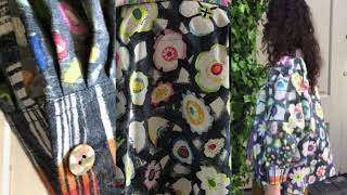 Hand-painted clothes for Livingstone Studio, Hampstead. By Sarah Campbell