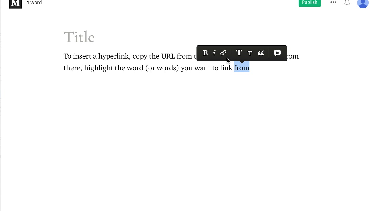 Inserting Hyperlinks On Medium YouTube inserting-hyperlinks-on-medium-youtube