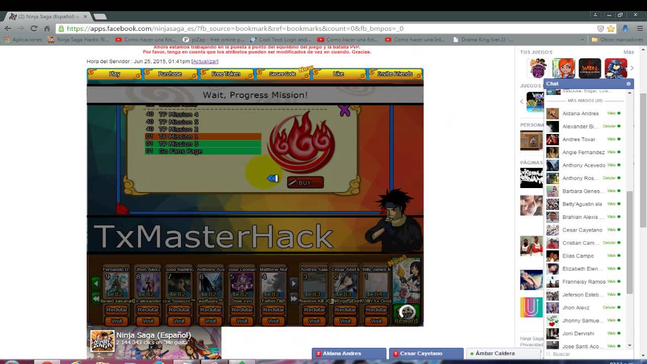 Ninja saga hack de 50 TP 2015