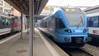 Einfahrt des (tpf Flirt) beim Bahnhof Bern