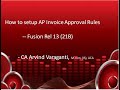 Fusion AP Invoice Approval Rules