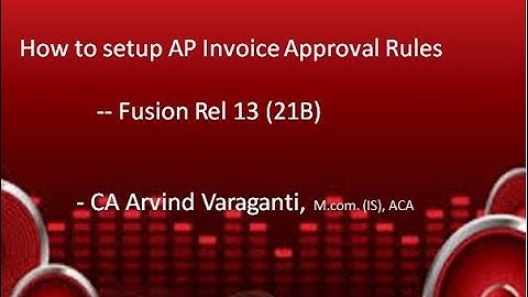 Fusion AP Invoice Approval Rules
