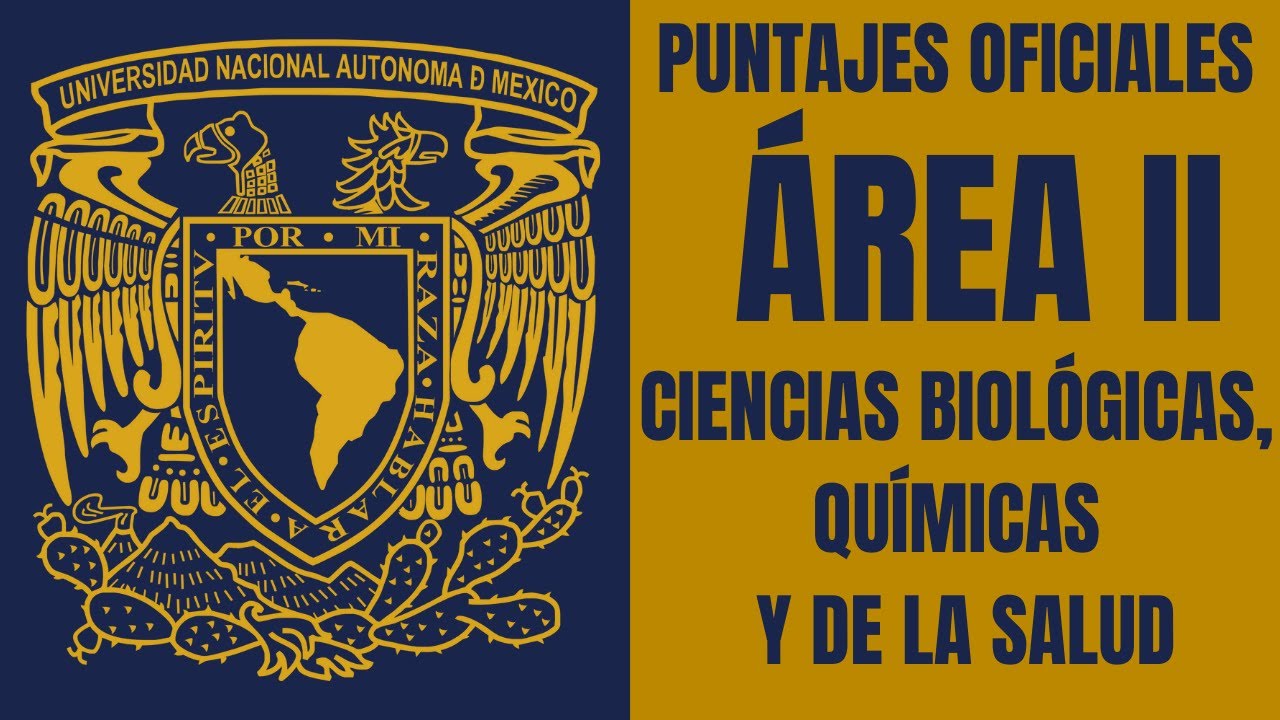 PUNTAJES OFICIALES ÁREA II: CIENCIAS BIOLÓGICAS, QUÍMICAS Y DE LA SALUD