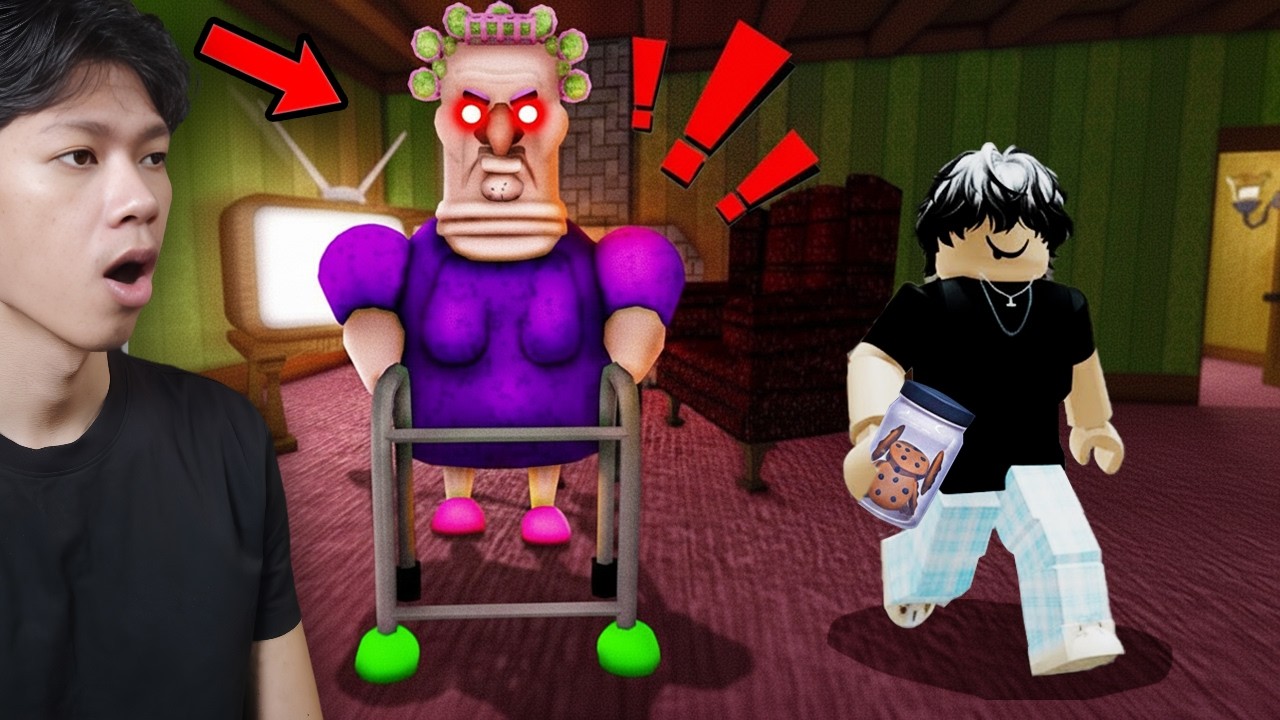 ខ្ញុំត្រូវរត់គេចចេញ ពីលោកយាយ កំណាចនៅក្នុង Roblox