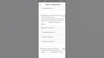 Basic Environmental Engineering and Pollution Abatement Nptel assignment week-2 answer #nptel #exam
