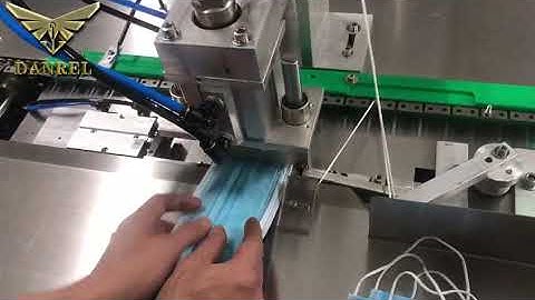 DANREL Ultrasonically Automatic Medical 3-Ply Face Masks Earloop Welding Machine with Cutting