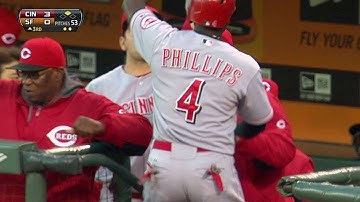 CIN@SF: Bruce hammers RBI double to add to Reds