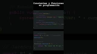 Constantes y Funciones en programación
