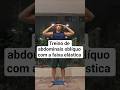 treino de abdominais oblíquo com a faixa elástica #treinoemcasa #abdominais #treino