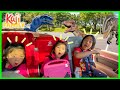 Life Size Dinosaur Car Drive Thru family trip with Ryan Emma and Kate!