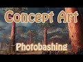 Timelapse of Photobashing for Concept Art