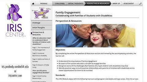Family Engagement: A Module from the IRIS Center
