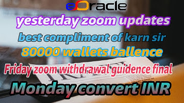 e Oracle ll yesterday zoom updates ll mr.karan Dwivedi country head ecn chairman.