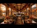 Cozy Autumn Train Ambience 🍂 Relaxing Jazz Piano & Golden Fall Railway Journey
