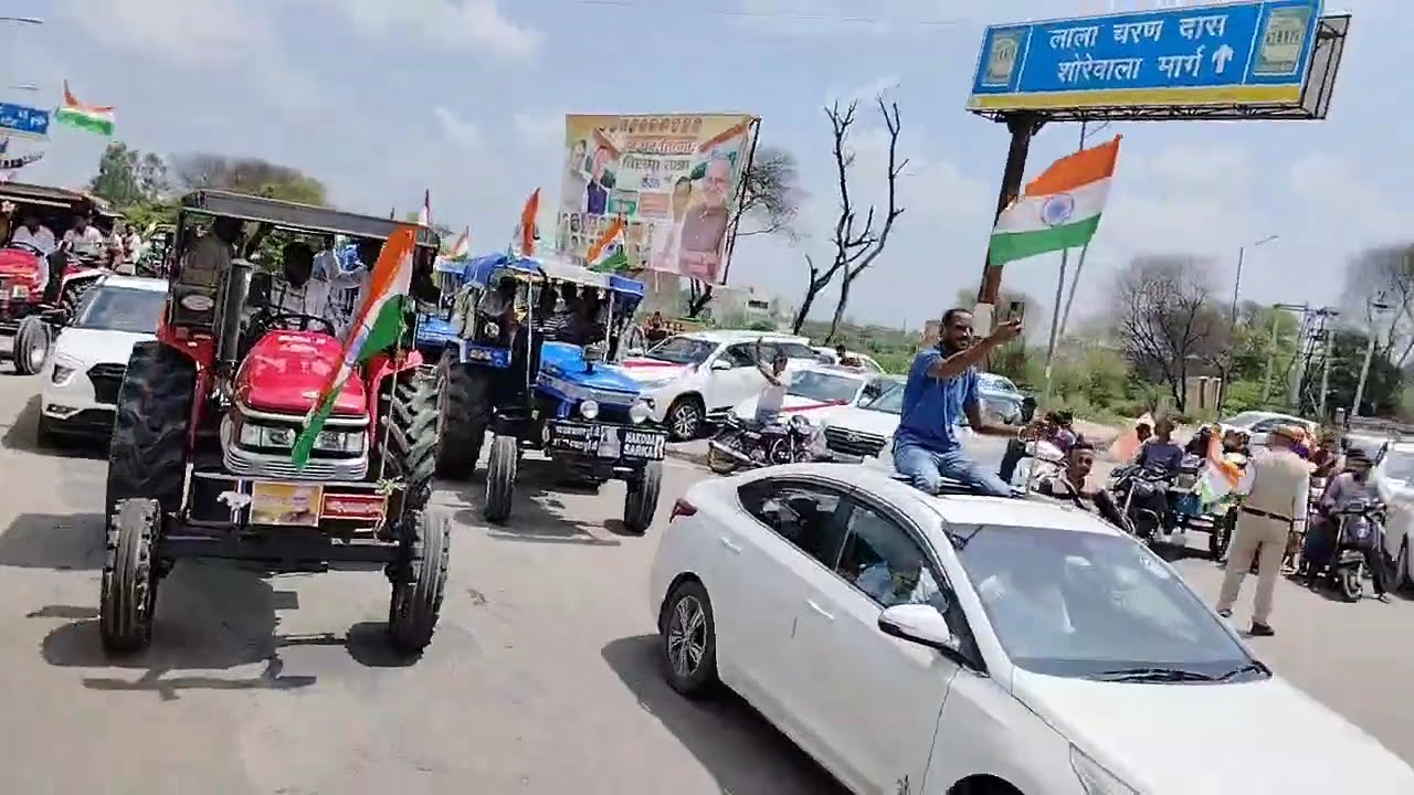 कैथल में भाजपा की तिरंगा यात्रा में उमड़ा जनसैलाब 