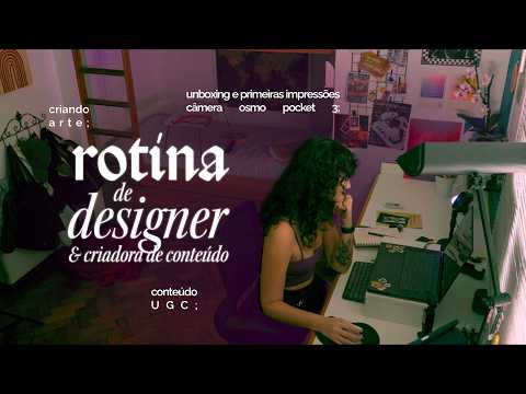 rotina de designer e criadora de conteúdo | unboxing dji osmo pocket 3, UGC ✷ vlog de estúdio 30