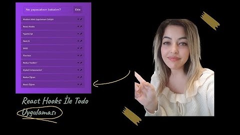 Reactjs ile Todo Uygulaması - Yeni Başlayanlar İçin React Projesi ( FULL )