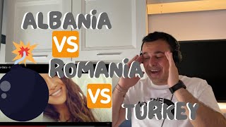 Italian Reaction to Turkey Vs Romania Vs Albania /Women Edition/ Hadise Vs Inna Vs Elvana Gjata