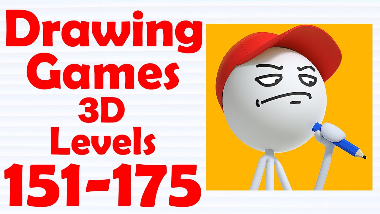 Drawing Games 3D Level 151-175 Gameplay Solution 