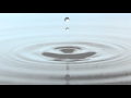 Slow motion rippling water droplets