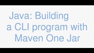 Java: building a Github search CLI using maven One Jar
