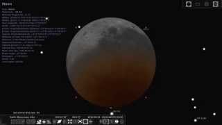 Lunar eclipse in Stellarium 09/27/2015