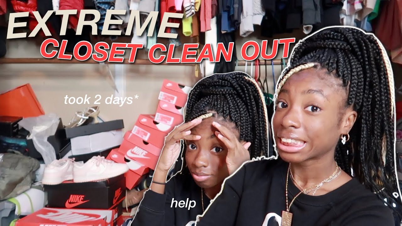 EXTREME CLOSET CLEAN OUT 2021 *decluttering & organizing* + ROOM ...
