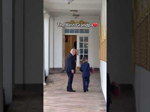 President Donald J Trump Throwing The Football With His Grandson Donaldtrump Trump Trumpnews
