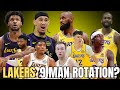 LAKERS 9 MAN PLAYOFF ROTATION