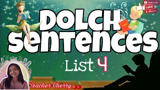 Dolch Sentences | List 4 | Teacher Cherry